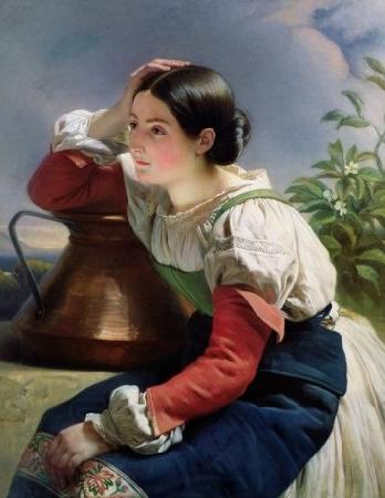 Franz Xaver Winterhalter Young Italian Girl at the Well China oil painting art